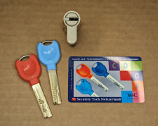 M&C Color Half Euro w/ 2 Keys and Key Card - High Security Dimple Lock Locksport picture