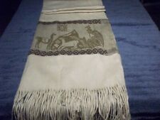 Peruvian Alpaca Wool Blend Andes Ethnic Tribal Shawl Scarf Wrap With Fringe picture