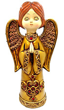 Vtg.  Ardco Gold Jeweled Paper Mache Praying Christmas Angel 1960’s  11” Japan picture
