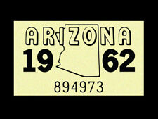 Arizona license plate registration sticker, 1962, AZ picture