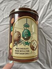 VINTAGE 1990 M&M’s CANDIES - 50th ANNIVERSARY TIN Canister - Classic Ads picture
