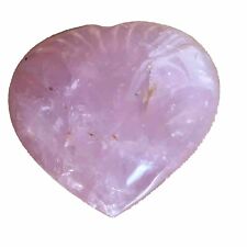 Paperweight Quartz Crystal Heart Shape Rose Peach Pink From Madagascar 15 Ounces picture