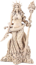 Greek Goddess White Sorceress Witchcraft Hecate Figurine Hekate Necromancy Deity picture