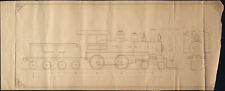Pennsylvania RR Railroad preliminary blueprint 4-4-0 Class D16 steam locomotive picture