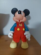 Vintage 1980s Mickey Mouse Figure 14” Arco Party Time Rare W/ Overalls picture