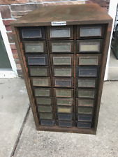 VTG ADDRESSOGRAPH 30 DRAWER HEAVY DUTY STEEL CABINET  PARTS CABINET MACHINIST picture