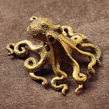 Brass Octopus Figurines  Small Statue Home Ornaments Animal Figurines Gift picture