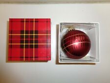 2010 PENDLETON Plaid Red Christmas Ball Hand Painted Silk Screened Ornament  picture