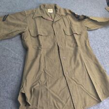 Vintage WW2 USAAF Air Force Field Shirt 14.5 Wool Private First Class Patches picture