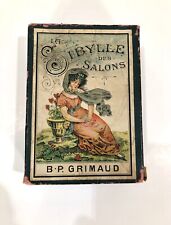 Vintage Early BP Grimaud La Sibylle Des Salons Tarot Card Thick Cards In Old Box picture