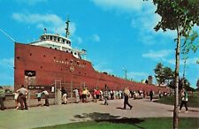 USS Thomas W Lamont Ship - Soo Locks - Sault Ste Marie Michigan MI - Postcard picture