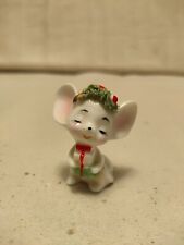 Vtg Napcoware Napco Christmas Wreath Mouse Bone China Figurine Taiwan picture