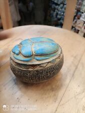 RARE ANTIQUE ANCIENT EGYPTIAN Jewelry Box With a scarab 1323 Bc picture