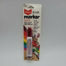 Vintage Sanford's MARKER DELUXE metal marker Maroon Ink SUPER SMELLY NOS picture