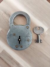 Antique  EAGLE Lock Co. Terryville Conn   MASTODON  Eight lever Padlock and Key picture