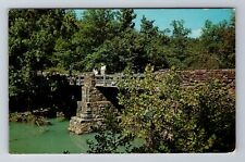 Fayetteville AR-Arkansas, Rock Bridge near Devils Den Lodge, Vintage Postcard picture