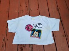 90s Vintage Mickey Mouse T Shirt Single stitch Cropped Size Medium Volleyball  picture