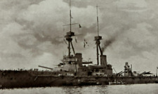 British Royal Navy HMS Superb Battleship RPPC c.1910s WWI picture
