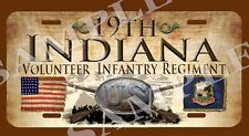 19th Indiana Volunteer Infantry American Civil War Themed vehicle license plate picture