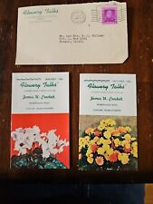 Flowery Talks 2 Booklets Envelope & 3 Cent Stamp 1950 James Crockett Concord MA picture