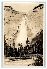 c1910's View Of Takakkaw Falls British Columbia Canada RPPC Photo Postcard picture