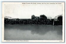1948 Bridge Crossing Big Sandy Levisey And Tug Fork View Louisiana KY Postcard picture
