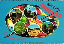 Continental Postcard Hello from Wakarusa Indiana The Hoosier State picture
