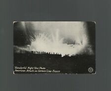 1915 World War 1 Postcard American Night Attack on German Infantry France RPPC picture