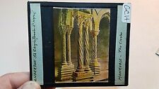 Colored Glass Magic Lantern Slide GCH MONTREAL THE CLOISTER ART COLUMNS picture