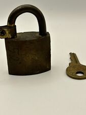 Junkunc US American Army Military Brass Padlock W/ Original Key Matching #3055 picture