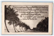 1921 Greetings From Jacksonville Florida FL, Tree-lined Humor Vintage Postcard picture