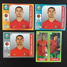 Cristiano Ronaldo Lot of 4 Panini Euro 2020 Tournament 676 652 657 Pearl Stickers picture