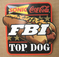 SONIC & COKE Coca-Coca  FBI  HOT DOG 90's Plastic Fast Food Restaurant  advert picture