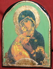 Vintage Virgin Mary Orthodox Icon Print   picture