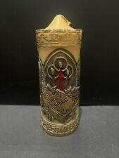 Vintage 1978 Jasco Carved, Hand Painted Bible Christmas Pillar Candle picture