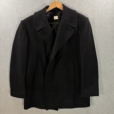DSCP Quarterdeck Collection US Navy 42R WOOL Pea Overcoat Black 8405-01-154-5793 picture