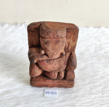 Antique Handmade Lord Ganesha Ganesh Figure Statue Wooden Old Collectible WD555 picture