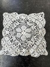 S VINTAGE French White COTTON CROCHET LACE TABLE MAT/DOILY Dollie Tray Cloth picture
