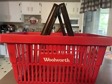 Vintage defunct WOOLWORTH Dept Store  Shopping basket Advertising 1980-90s picture