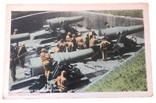 Doughboy WWI Soldiers Manning the Big Guns Artillery Cannons Army AEF 1900's picture