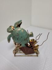 Vintage 3D Sea Turtle Metal Sculpture picture