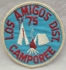 Vintage BSA 1975 Cloth Patch Boy Scouts Of America Los Amigos District Camporee picture