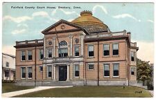 Fairfield County Court House, Danbury, Conn.   Chrom card    Posted 1918 picture