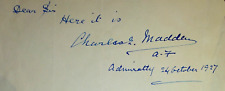 Admiral of the Fleet Sir Charles Edward Madden (1862-1935) Autograph Signed Note picture