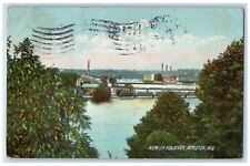 1906 View on Fox River Appleton Wisconsin WI Antique Posted Postcard picture