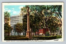 Columbia SC-South Carolina, Sumter, Marion Pickens Capital Park Vintage Postcard picture
