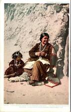 1908, INDIAN Blanket Weaver, ALBUQUERQUE, New Mexico Postcard - Fred Harvey picture