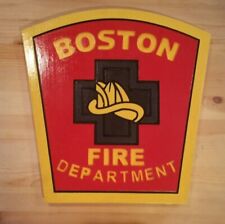 Fire Department Boston 3D routed wood patch plaque EMS sign Custom picture