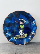 Vintage Vintage Blue Green Enameled Bowl/ Plate  Made In Mexico picture
