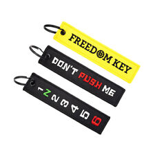 3PC Double Sided Embroidered Key Chain Tag Keychain Keyring New Car Keys Wallet picture